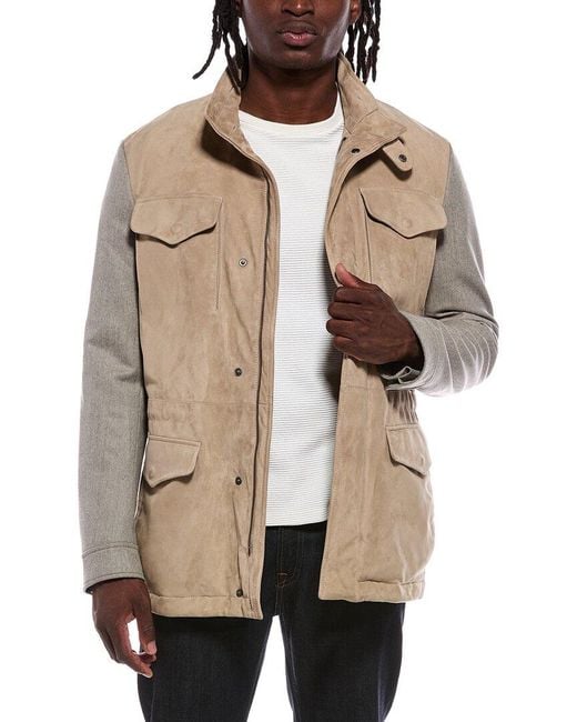 Canali Natural Suede Jacket for men