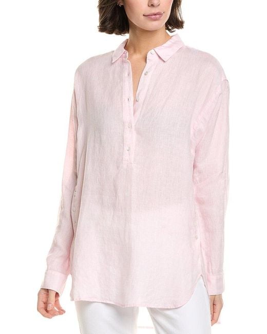 J.McLaughlin Pink Fallon Linen Blouse