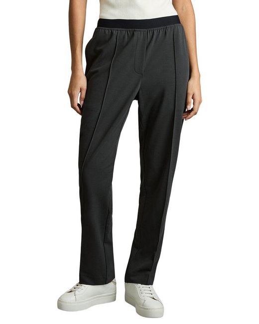 Reiss Black Lucia Waistband Taper Trouser