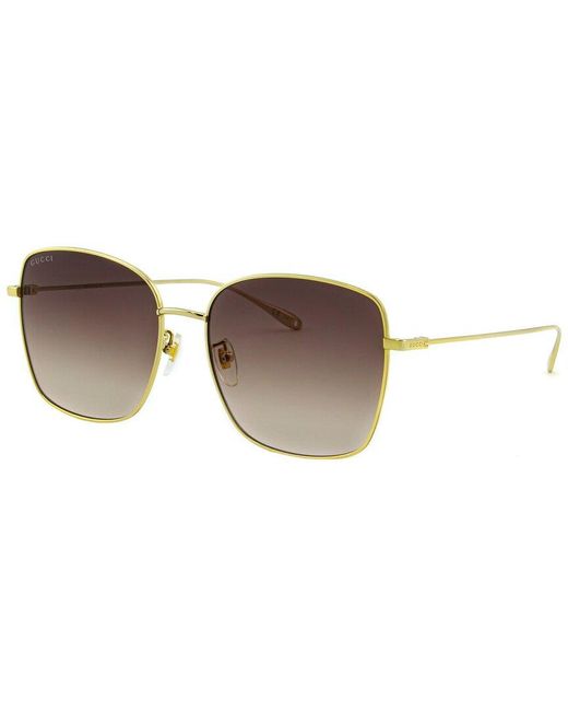 Gucci GG1030SK 60mm Sunglasses in Gold (Metallic) | Lyst Australia