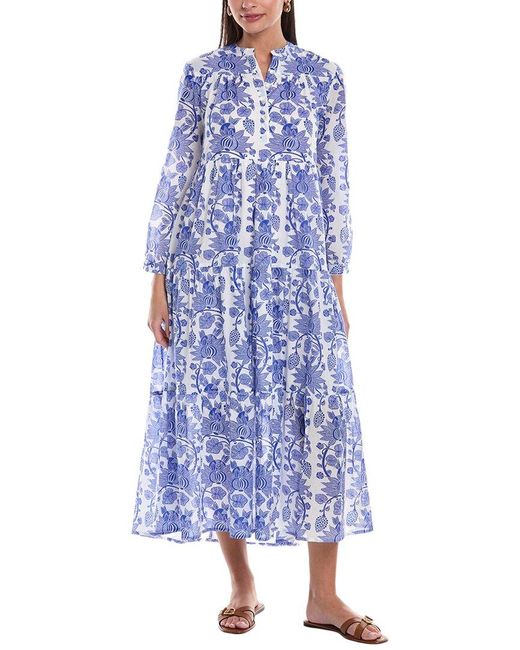 Ro's Garden Blue Fanny Maxi Dress