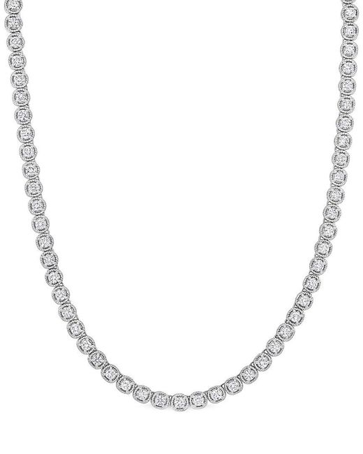 Rina Limor Metallic 14k 3.70 Ct. Tw. Diamond Tennis Necklace