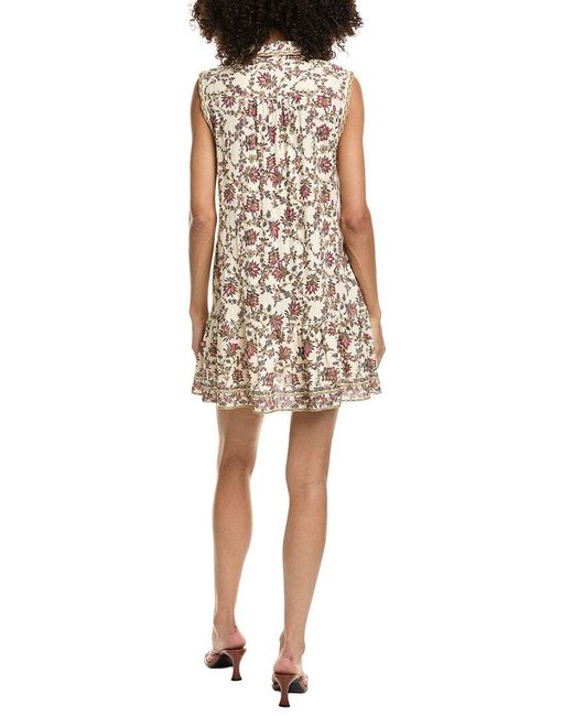 Max Studio White Sleeveless Button Front Mini Shirtdress