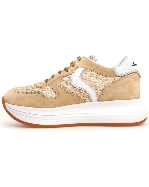 Voile Blanche White Merry Mesh & Leather Sneaker