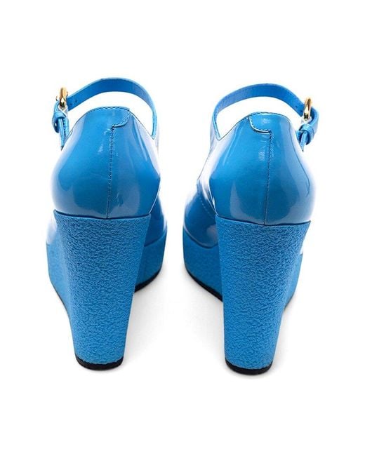 Hogan Blue Leather Pump