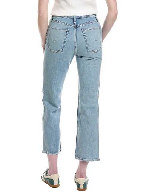 Hudson Blue Remi High-Rise Sprinkle Destructed Straight Ankle Jean