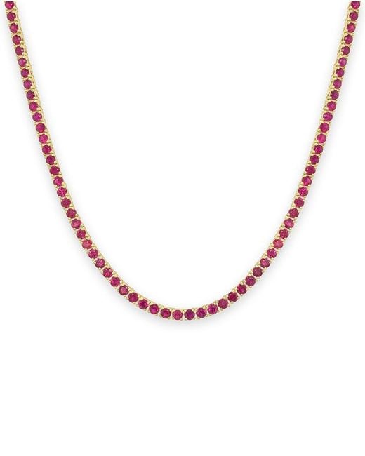 Sabrina Designs Multicolor 14k 10.94 Ct. Tw. Ruby Tennis Necklace