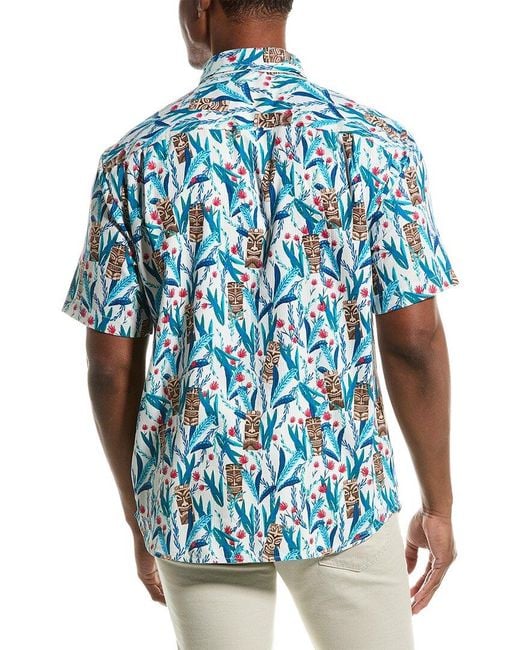 Tommy Bahama Blue Nan-tiki Silk-blend Shirt for men
