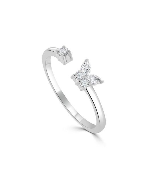 Sabrina Designs White 14K 0.19 Ct. Tw. Diamond Butterfly Ring