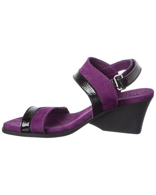 Arche Purple Rimana Leather Sandal