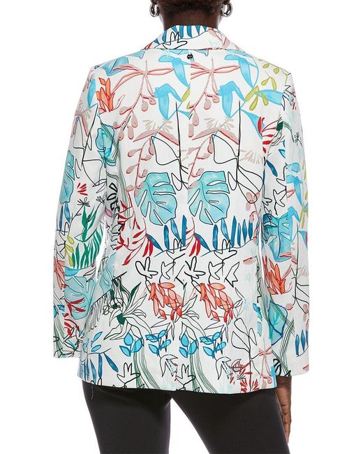 Marc Cain Blue Printed Blazer