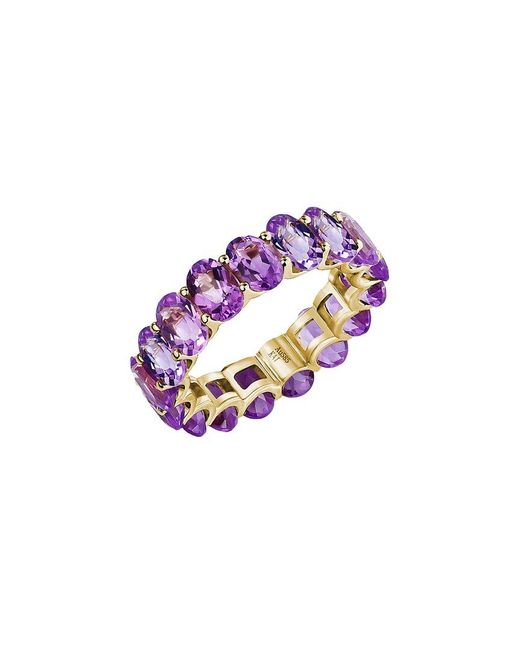 Kai Fine Jewelry White 14K 7.60 Ct. Tw. Amethyst Eternity Ring