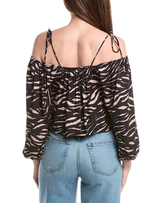Saltwater Luxe Black Printed Top