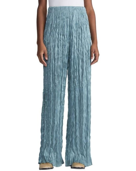 Lafayette 148 New York Blue Plisse Parkside Pant