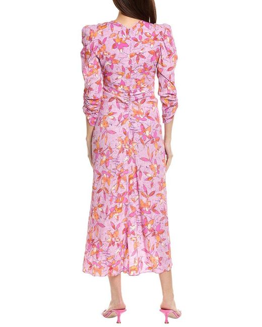 Isabel Marant Pink Isabel Marant E'Toile Albisd Silk-Blended Maxi Dress