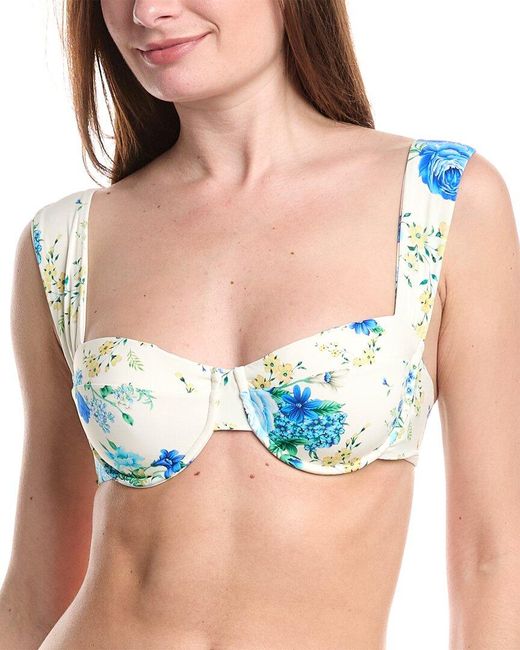 VYB Blue Frankie Shirred Underwire Swim Top