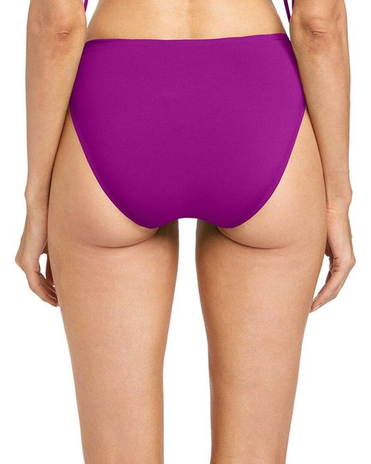 Robin Piccone Purple Aubrey High Waist Bottom