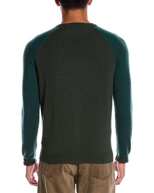 SCOTT & SCOTT LONDON Green Wool & Cashmere-blend Crewneck Sweater for men