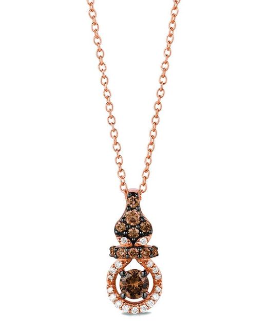Le Vian Metallic Le Vian 14k Strawberry Gold 0.38 Ct. Tw. Diamond Pendant Necklace