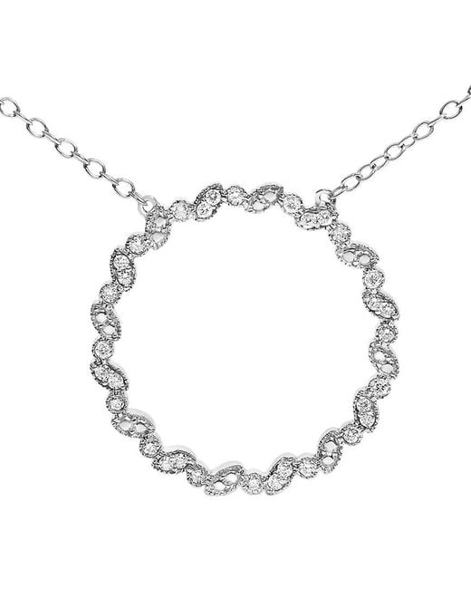 Haus of Brilliance Metallic 0.16 Ct. Tw. Lab-Grown Diamond Pendant Necklace
