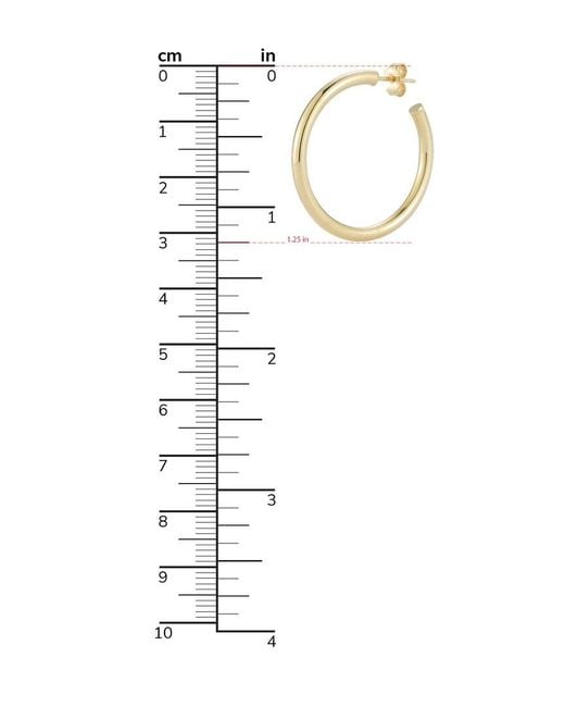 Ember Fine Jewelry Metallic 14k Tube Hoops