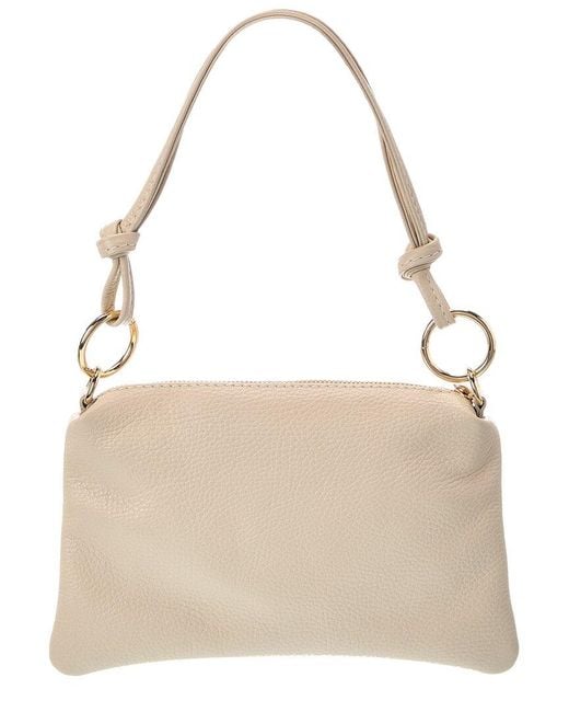 Italian Leather Natural Elin Leather Top Handle Bag