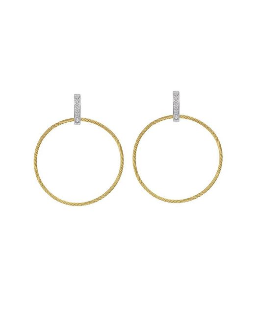 Alor Metallic Classique 18k 0.10 Ct. Tw. Diamond Cable Earrings