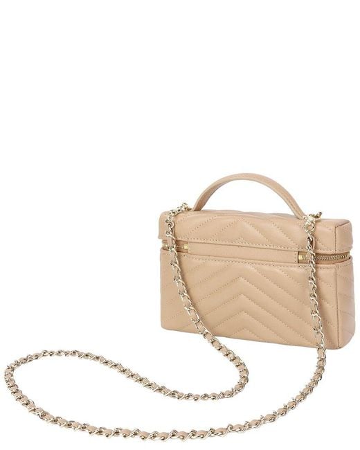 Tiffany & Fred Paris Natural Tiffany And Fred Paris Quilted Leather Vanity Crossbody Bag