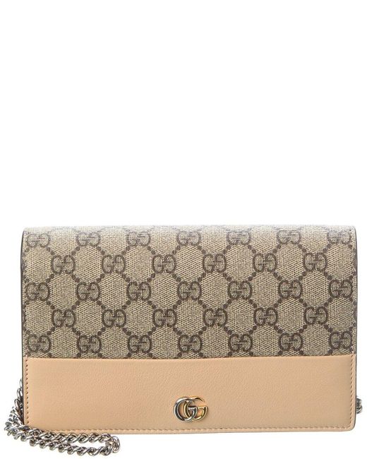 Gucci Marmont GG Supreme Canvas Wallet Crossbody in Grey Lyst UK