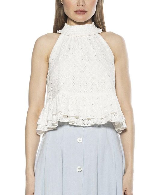 Alexia Admor White Roth Top