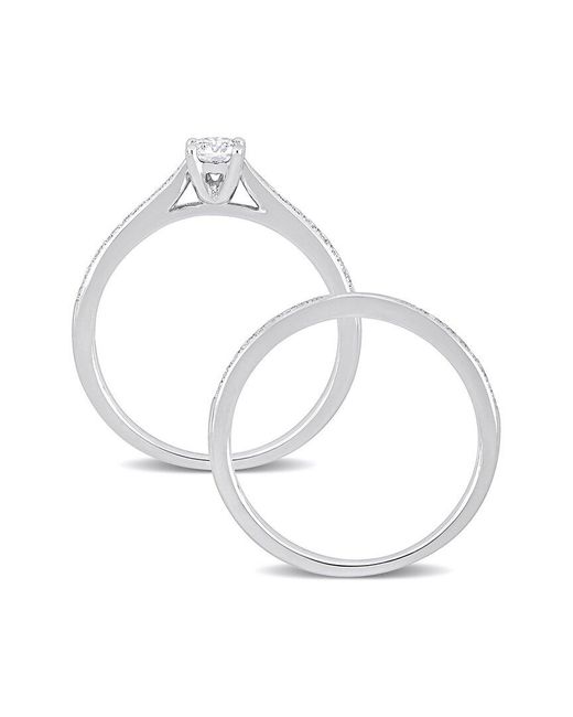 Rina Limor White 14K 0.44 Ct. Tw. Diamond Double Row Ring