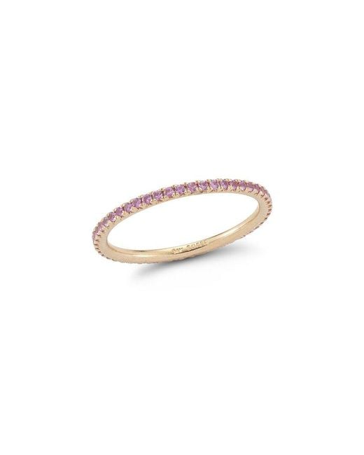 Nephora Multicolor 14k Rose Gold 0.58 Ct. Tw. Diamond & Pink Sapphire Stackable Eternity Ring