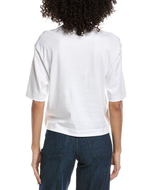 Vince White Wide Sleeve Crop T-Shirt