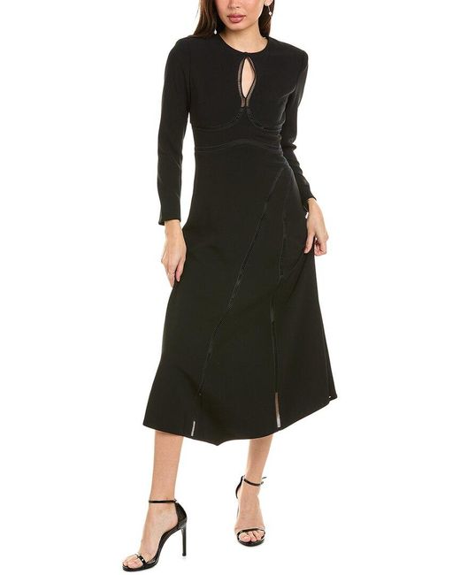A.L.C. Black Xenia Midi Dress