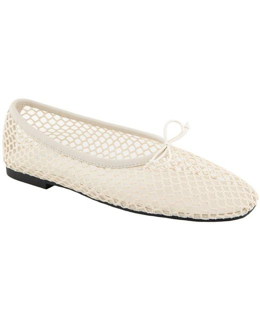 Rebecca Minkoff White Bunny Mesh Ballet Flat