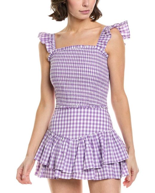 Cake For Dinner Purple Gigi Ruffle Tank