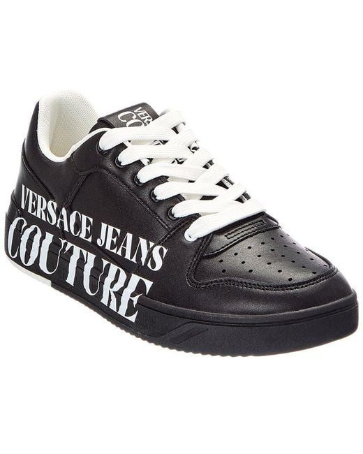 Versace Jeans Couture Black Leather Sneaker for men