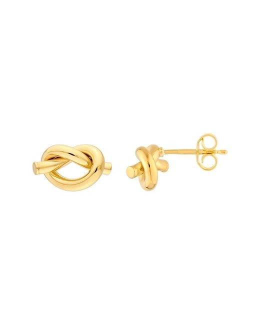 HAWLEY ST Metallic 14K Love Knot Earrings