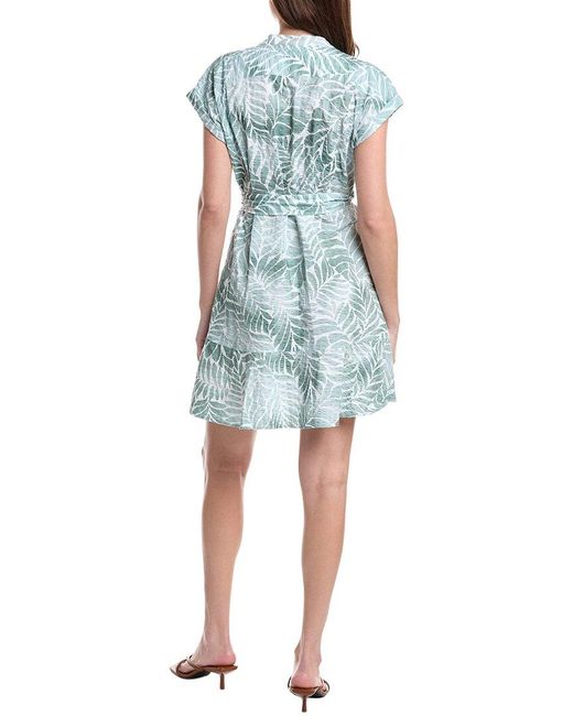 Tommy Bahama Blue Garden Estate Flounce Shirtdress