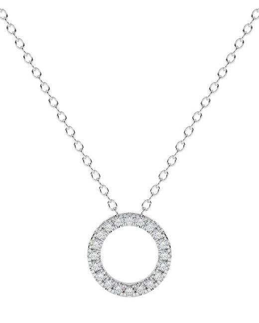 Lab Grown Diamonds Metallic 14K 0.25 Ct. Tw. Lab-Grown Diamond Necklace