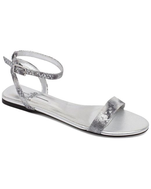 Linea Paolo White Luela2-L Leather Sandal
