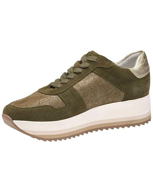 Johnston & Murphy Green Gracie Suede Sneaker