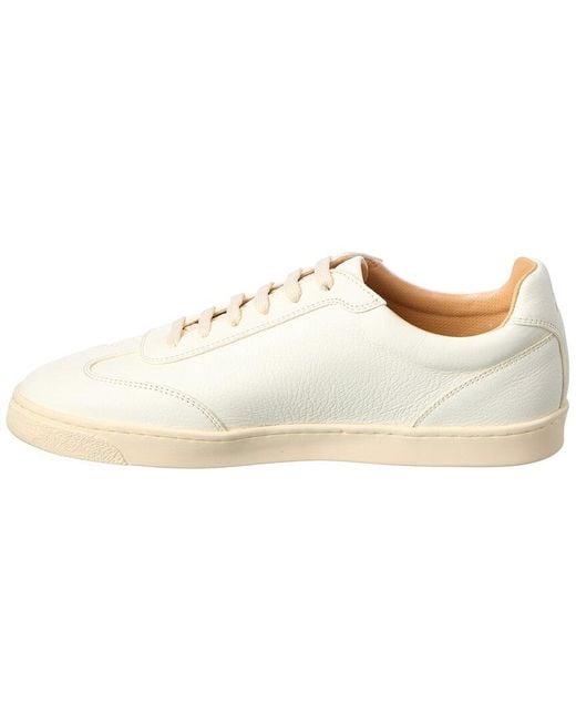 Brunello Cucinelli White Leather Sneaker for men