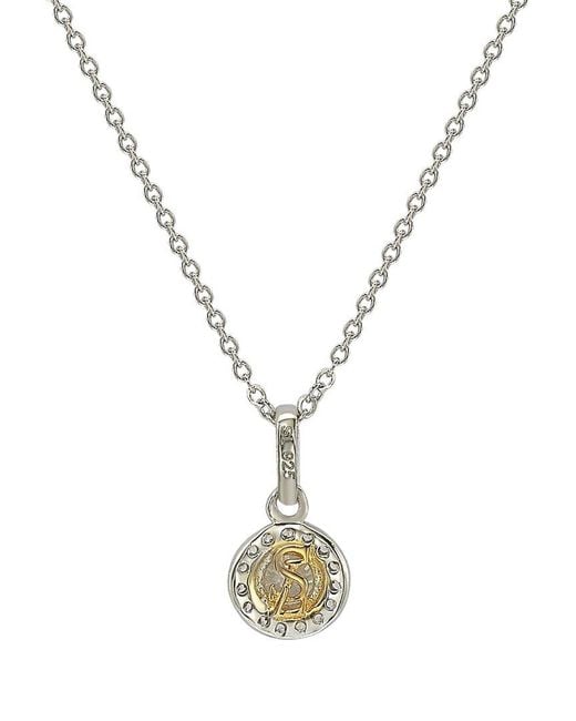 Suzy Levian Metallic 14k 0.35 Ct. Tw. Diamond Pendant Necklace