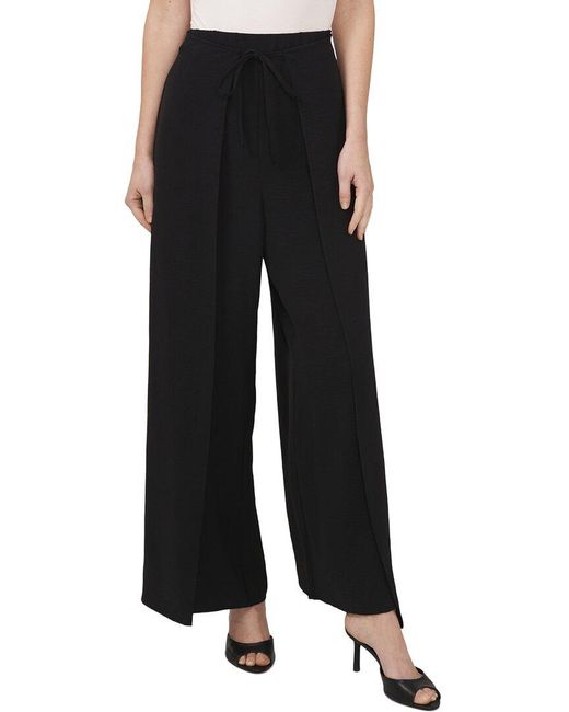 Cece Black Side Overlap Self Tie Pant