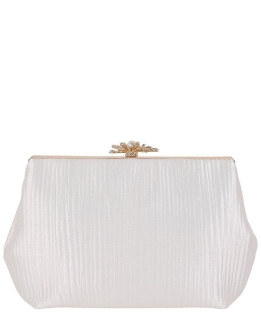 Badgley Mischka White Arden Pouch