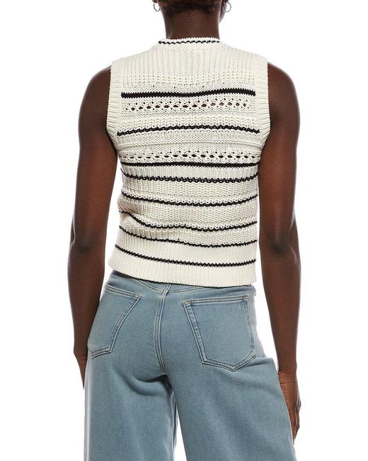 Madewell Blue Tipped Stitch Femme Ellis Vest