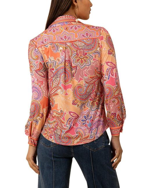 Hale Bob Orange Anya Blouse