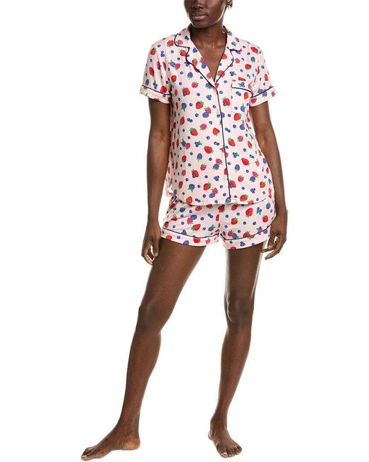 Kate Spade Red 2Pc Pajama Short & Top Set