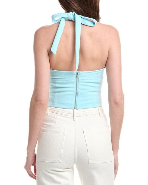 Bardot Blue Deserae Halter Neck Top